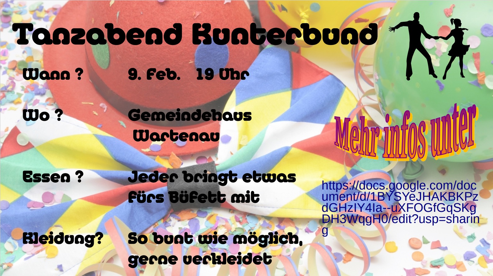 Tanzabend und J(A)E-Samstag